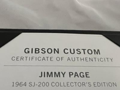  Gibson 1964 GIBSON REISSUE OF JIMMY PAGE GUITAR AUTOGRAPHED BY THE LEGEND HIMSELF