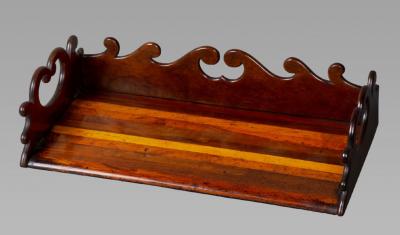  Gillows of Lancaster London A Fine and Rare Pair of Specimen Wood Book Trays Attributed to Gillows