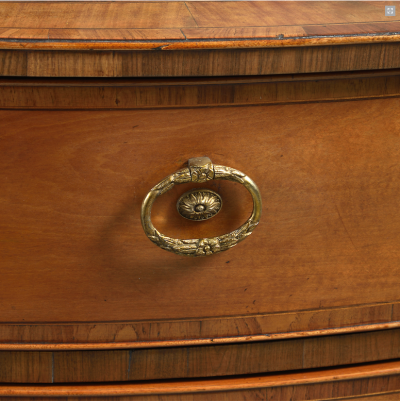  Gillows of Lancaster London A George III Satinwood Commode of Unusual Oval Form Attributed To Gillows