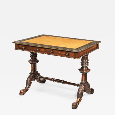  Gillows of Lancaster London A Goncalo Alves Albuera wood writing table by Gillows and Bullock