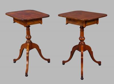Gillows of Lancaster London A Rare Pair of George III Telescopic Reading Tables Attributed to Gillows