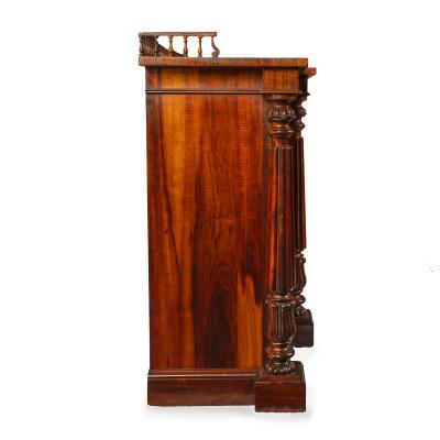  Gillows of Lancaster London A late William IV rosewood breakfront open bookcase by Gillows
