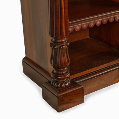  Gillows of Lancaster London A late William IV rosewood breakfront open bookcase by Gillows