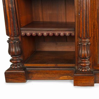  Gillows of Lancaster London A late William IV rosewood breakfront open bookcase by Gillows