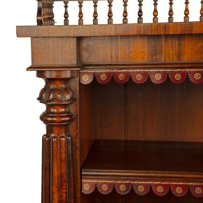  Gillows of Lancaster London A late William IV rosewood breakfront open bookcase by Gillows