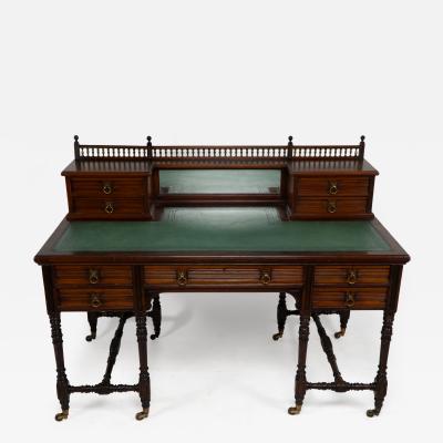  Gillows of Lancaster London An Aesthetic Movement oak knee hole desk