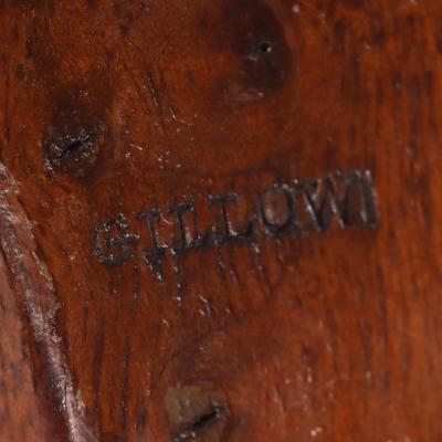  Gillows of Lancaster London An English Walnut and Tufted Leather Library Armchair by Gillows 19th C 