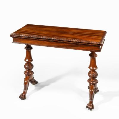 Gillows of Lancaster London An early Victorian Goncalo Alves card table attributed to Gillows
