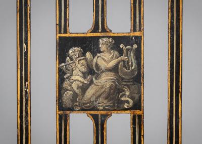  Gillows of Lancaster London Antique Pair George III Painted Open Armchairs