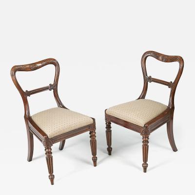  Gillows of Lancaster London Early 19th Century George IV Pair of Cccasional Chairs by Gillows