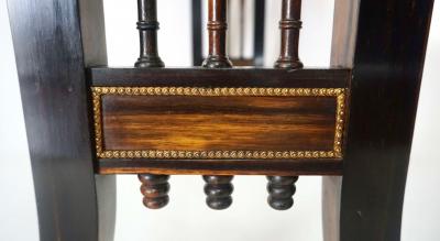 Gillows of Lancaster London English Regency Exotic Woods and Brass Table Attributed to Gillows