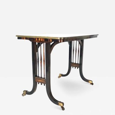  Gillows of Lancaster London English Regency Exotic Woods and Brass Table Attributed to Gillows