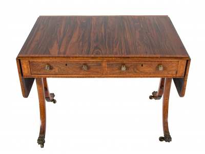  Gillows of Lancaster London English Regency Rosewood Sofa Table Attributed to Gillows