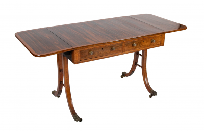  Gillows of Lancaster London English Regency Rosewood Sofa Table Attributed to Gillows