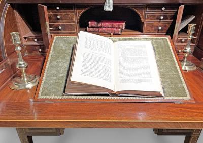  Gillows of Lancaster London George III Gillows Mahogany Cylindrical Bureau Bookcase