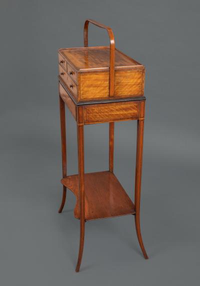  Gillows of Lancaster London George III Sheraton Period Satinwood Cheveret Probably by Gillows