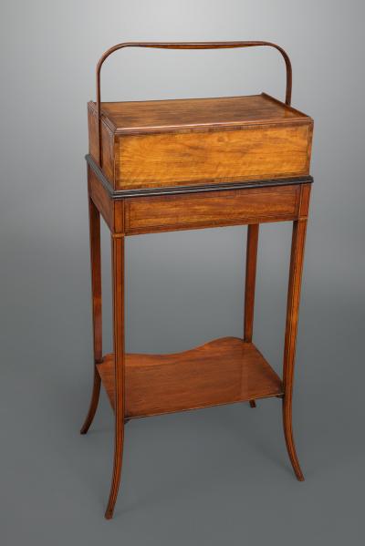  Gillows of Lancaster London George III Sheraton Period Satinwood Cheveret Probably by Gillows