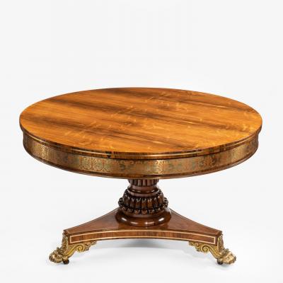  Gillows of Lancaster London George IV brass inlaid rosewood centre table attributed to Gillows