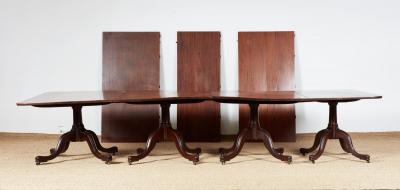  Gillows of Lancaster London Georgian Four Pedestal Dining Table