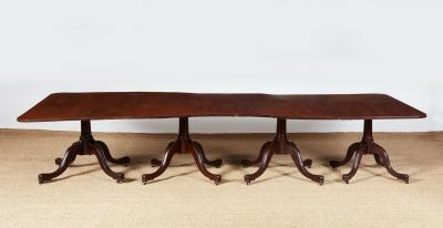  Gillows of Lancaster London Georgian Four Pedestal Dining Table