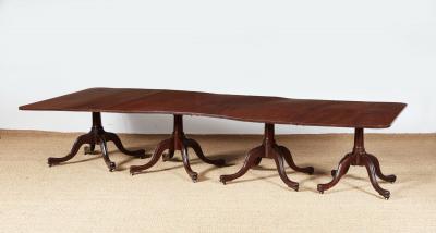  Gillows of Lancaster London Georgian Four Pedestal Dining Table