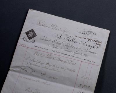  Gillows of Lancaster London Gillows Furniture and Furnishings Invoice dated 1874
