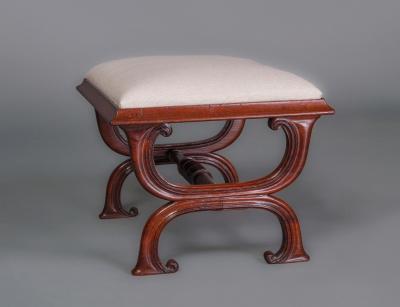  Gillows of Lancaster London Gillows Interest A Good George IV Rosewood X Frame Stool