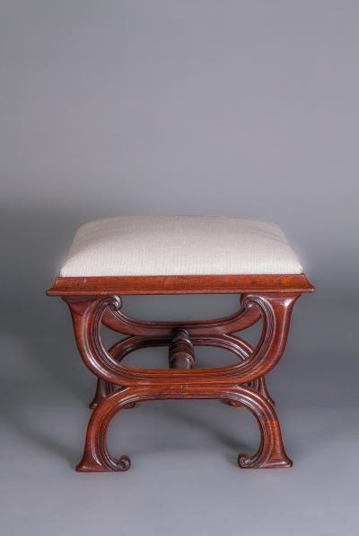  Gillows of Lancaster London Gillows Interest A Good George IV Rosewood X Frame Stool