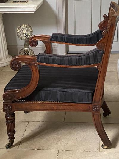  Gillows of Lancaster London LIBRARY BERGERE CHAIR REGENCY GILLOWS