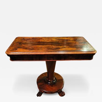  Gillows of Lancaster London Regency Fold over Side Table with Lions Paw Feet in the Manner of Gillows