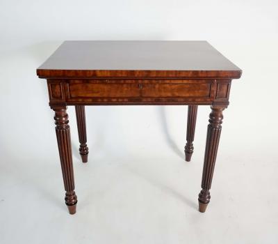 Gillows of Lancaster London Regency Solid Fustic Mahogany Side Table by Gillows of Lancaster London