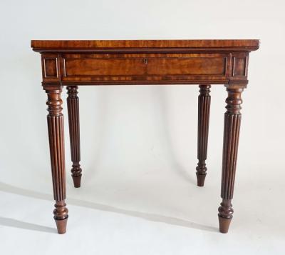 Gillows of Lancaster London Regency Solid Fustic Mahogany Side Table by Gillows of Lancaster London