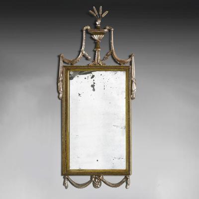  Gillows of Lancaster London Set of Three Gillows Of Lancaster 19th Century Silvered Green Painted Mirrors