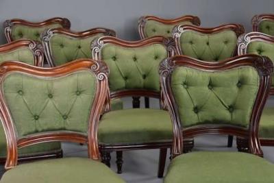  Gillows of Lancaster London Set of twelve William IVth dining chairs attributed to Gillows
