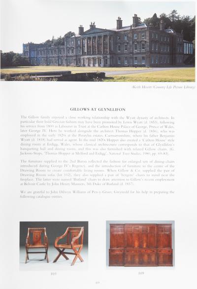  Gillows of Lancaster London The Glynllifon Rutland Chairs Supplied by Gillows in 1823 to Thomas John Wynn