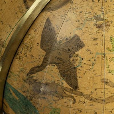 Gilman Joslin A Pair of 16 inch floor standing globes by Gilman Joslin
