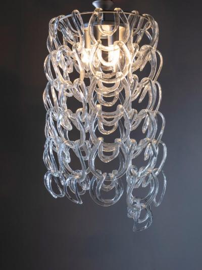  Giogali Murano Glass Chandelier by Angelo Mangiarotti for Vistosi