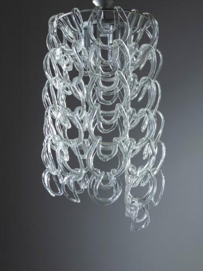  Giogali Murano Glass Chandelier by Angelo Mangiarotti for Vistosi