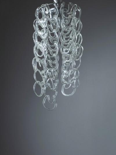  Giogali Murano Glass Chandelier by Angelo Mangiarotti for Vistosi