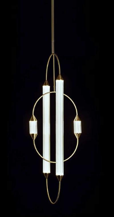  Giopato Giopato Coombs Cirque Chandelier in Brushed Bronze