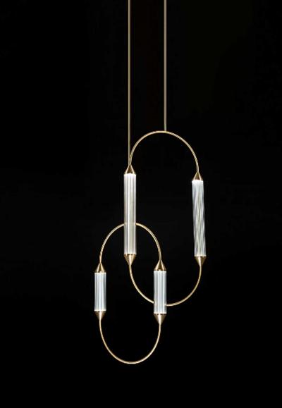  Giopato Giopato Coombs Cirque Chandelier in Brushed Bronze