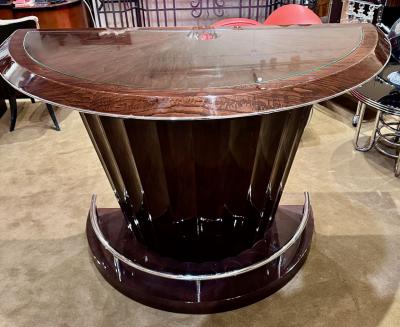  Giorgio Collection Art Deco Custom Fluted Front Stand Behind Bar with Chrome Giorgio Collection