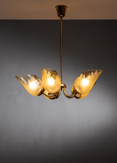  Gl ssner Gl ssner five armed chandelier