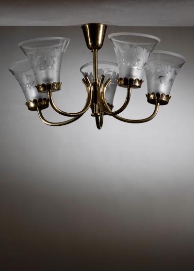  Gl ssner Gl ssner five armed chandelier