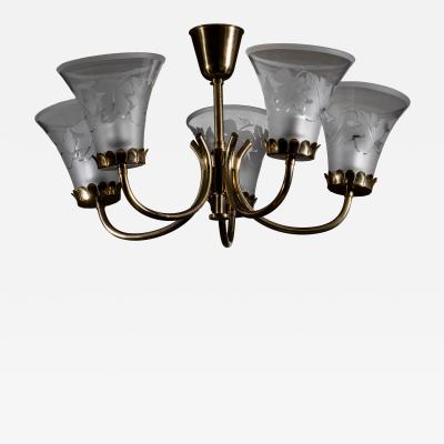  Gl ssner Gl ssner five armed chandelier