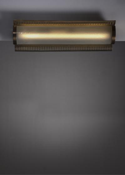  Gl ssner Gl ssner glass and brass flush mount