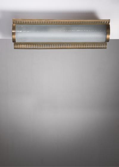  Gl ssner Gl ssner glass and brass flush mount