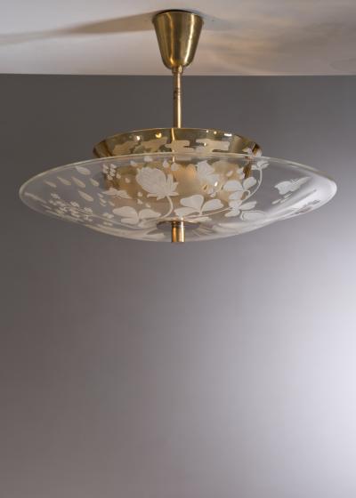  Gl ssner Glossner decorated glass pendant lamp