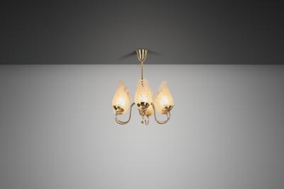  Gl ssner Swedish Modern Six Armed Chandelier by Gl ssner Sweden ca 1940s