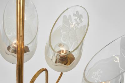  Gl ssner Swedish Modern Six Armed Chandelier by Gl ssner Sweden ca 1940s